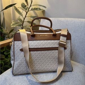 Michael Kors Tan and Brown Women Travel Bag -$450 retail